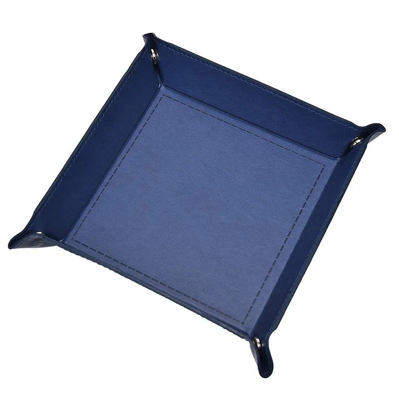 TLAMA games Dice Tray - Tác na kostky, koženka (skládací) Barva: Modrá
