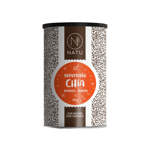 NATU Superkaše CHIA s malinami a kokosem 450 g
