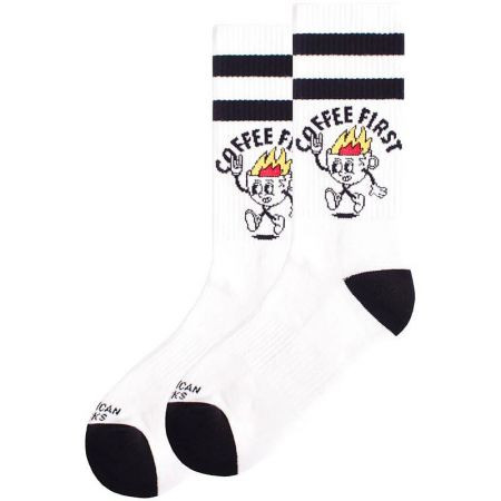 Ponožky American Socks Coffee First - Bílá - Univerzální