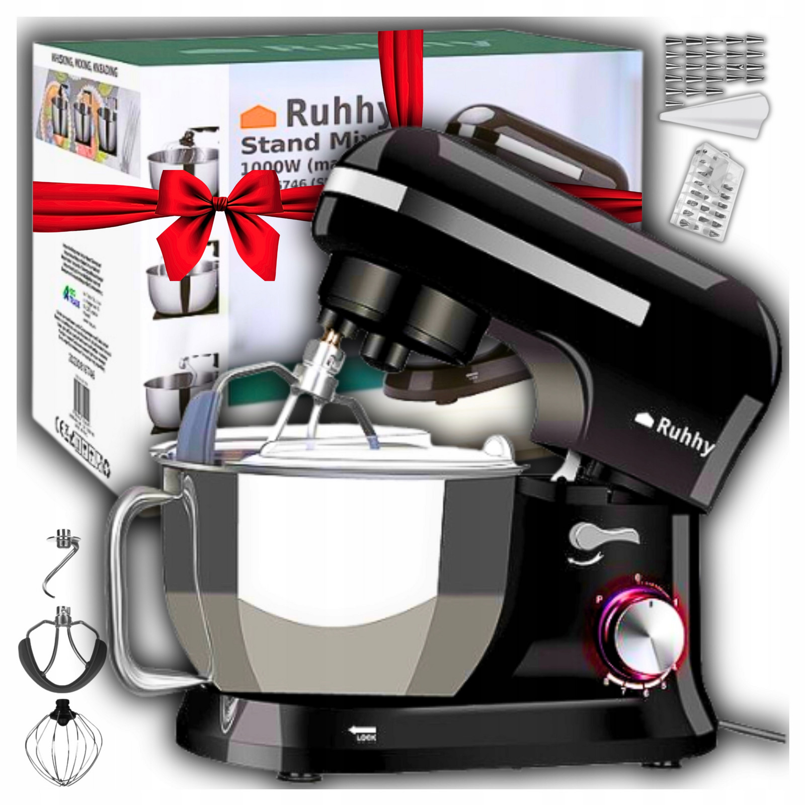 Planetární robot Kuchyňské roboty Mixér 1700W Mísa 4,5l Velký Multifunkční