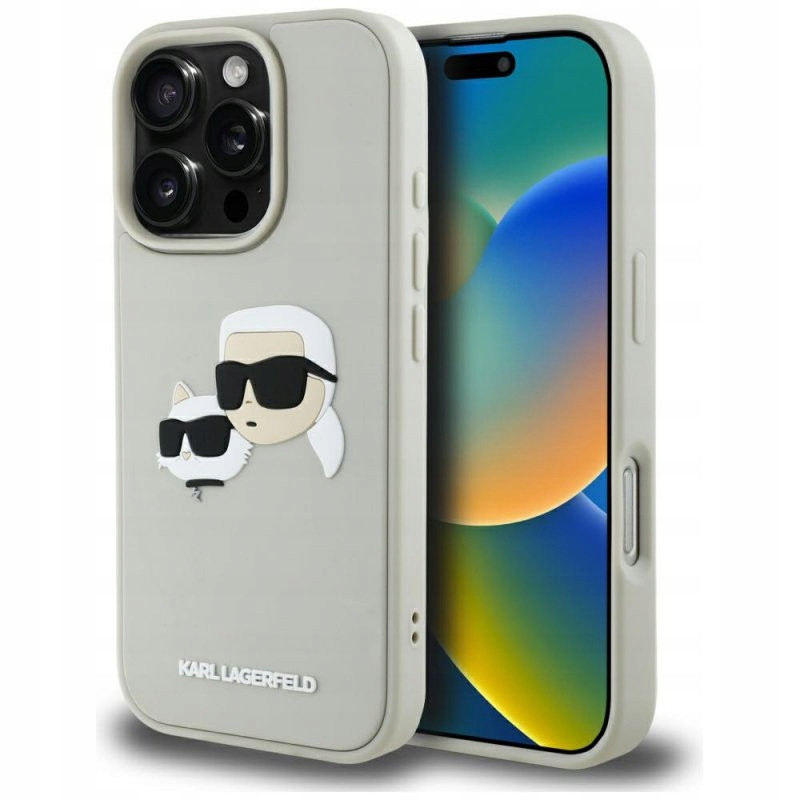 Pouzdro Karl Lagerfeld pro iPhone 16 Pro Max béžové
