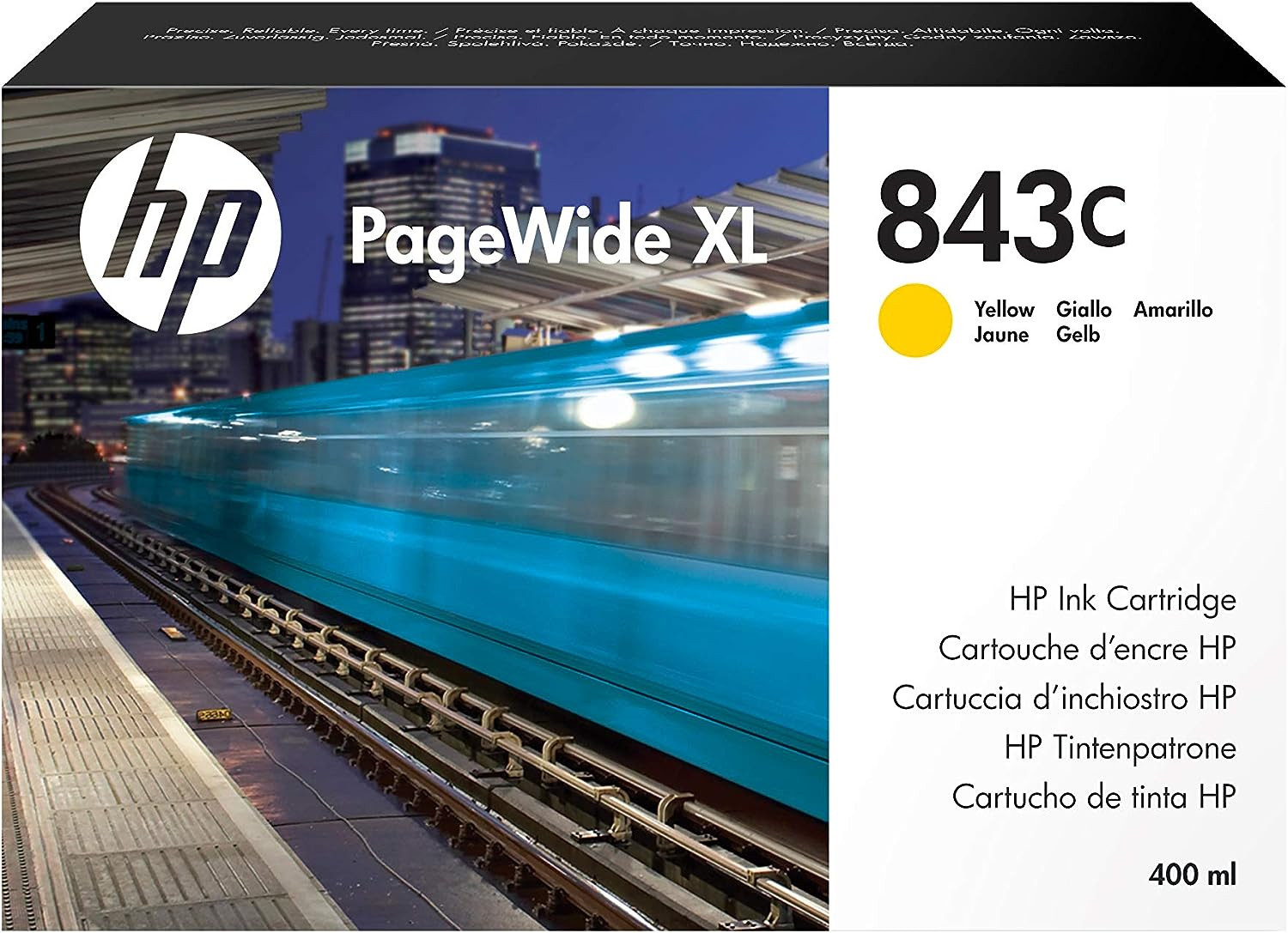 Nový Inkoust Hp 843c Yellow C1Q68A 400ml PageWide XL 4000 5000 2025r.