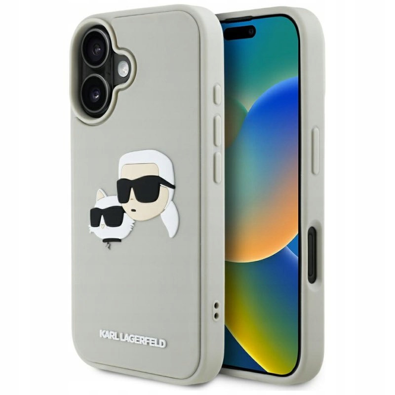 Pouzdro Karl Lagerfeld pro iPhone 16 béžové