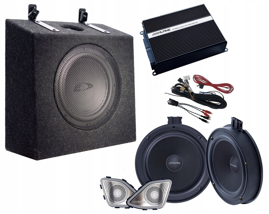 Alpine SPC-D84AT6-2 Subwoofer Zesilovač Reproduktory Pro Vw T6 Multivan