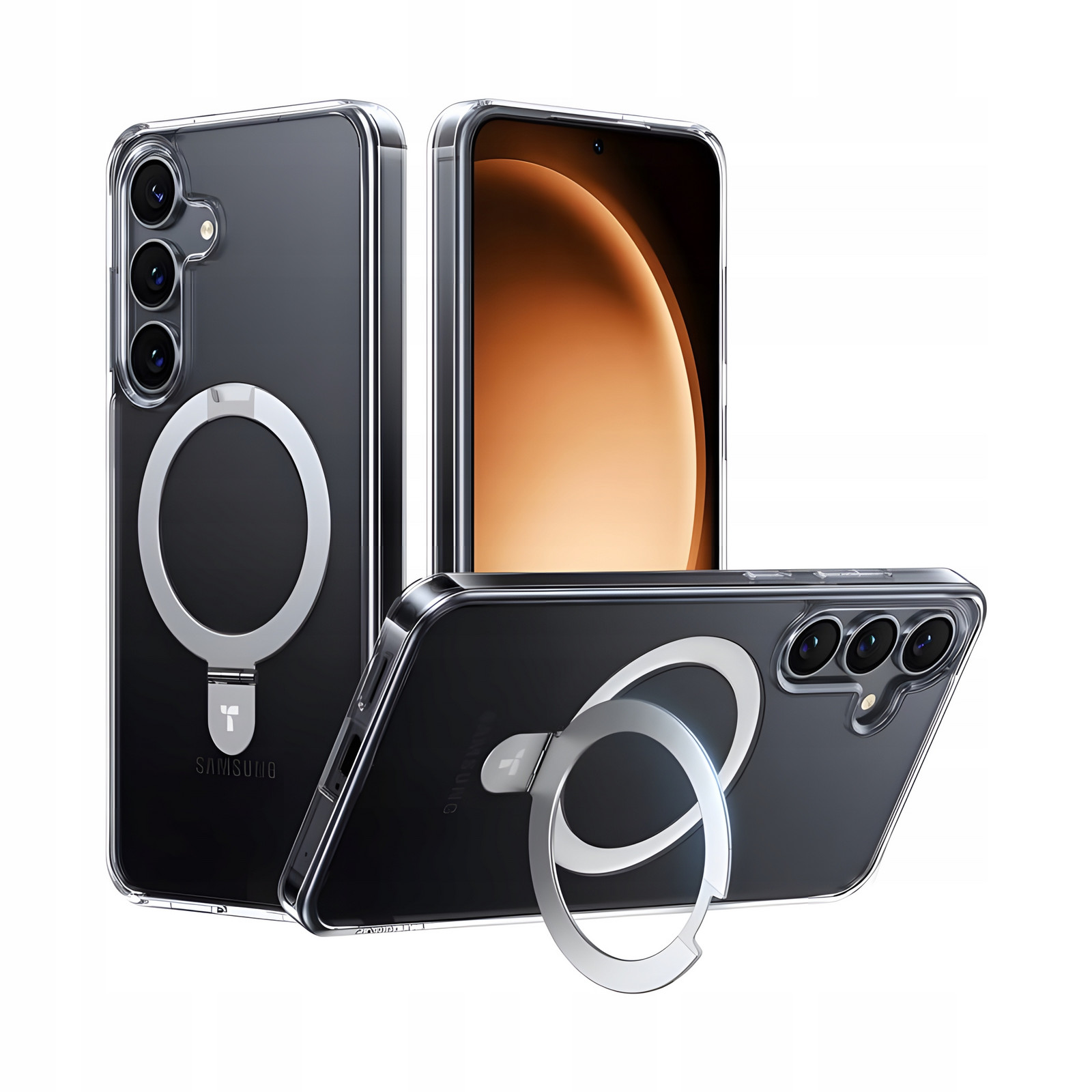 Torras Pevné Odolné Pouzdro Case Magsafe Pro Samsung S25 Se stojánkem