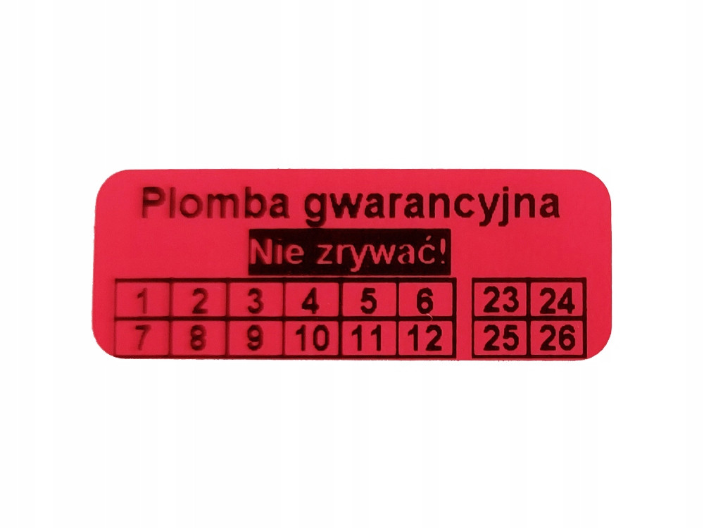 30x11 červená Open Void čistě smazatelný 1000 ks Váš Potisk