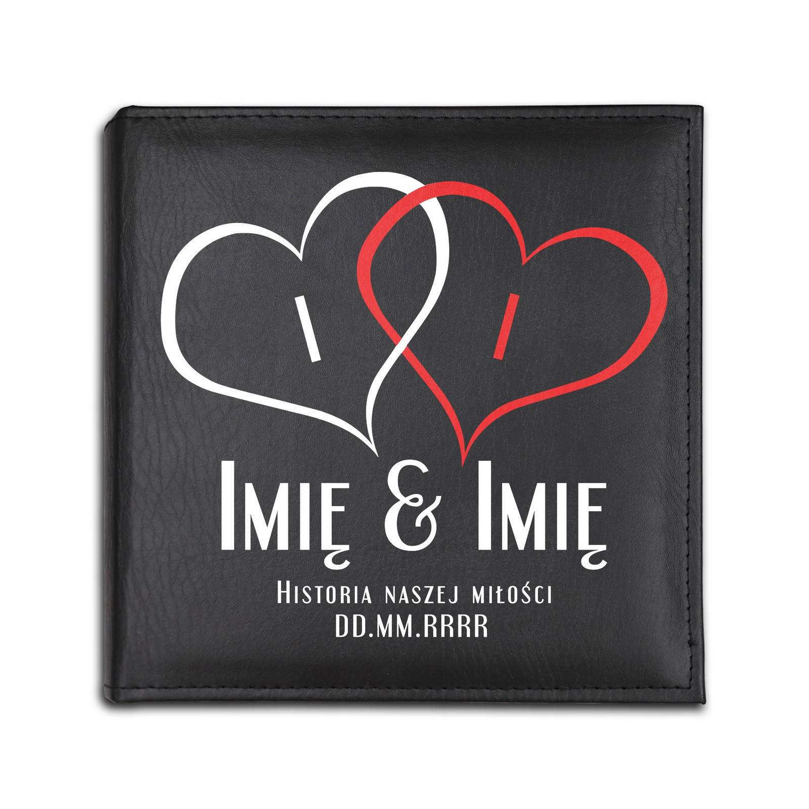 Kožené Album 200 Fotografií 10x15 dárek k Valentýnu Vaše Jméno MiX Vzorů