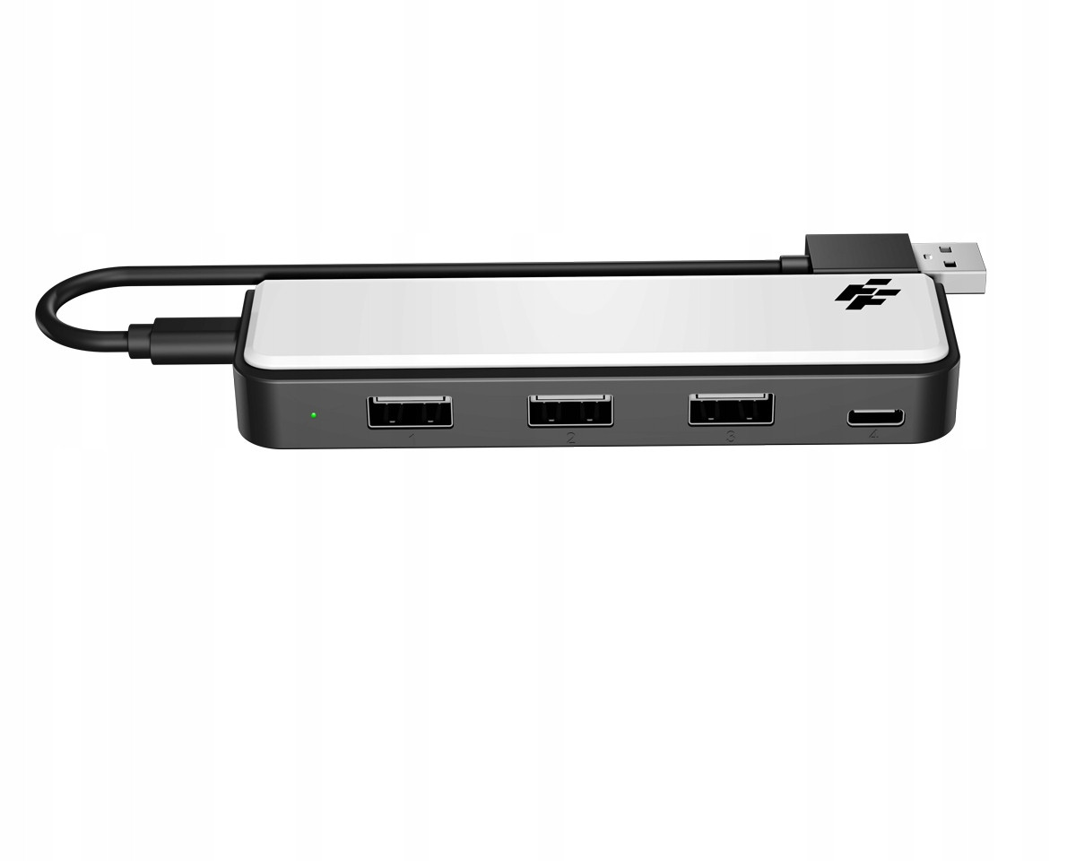 Usb Hub pro PS5 3x Usb-a, 1x Usb-c, Led Flashfire AHUB155 odnímatelný kabel