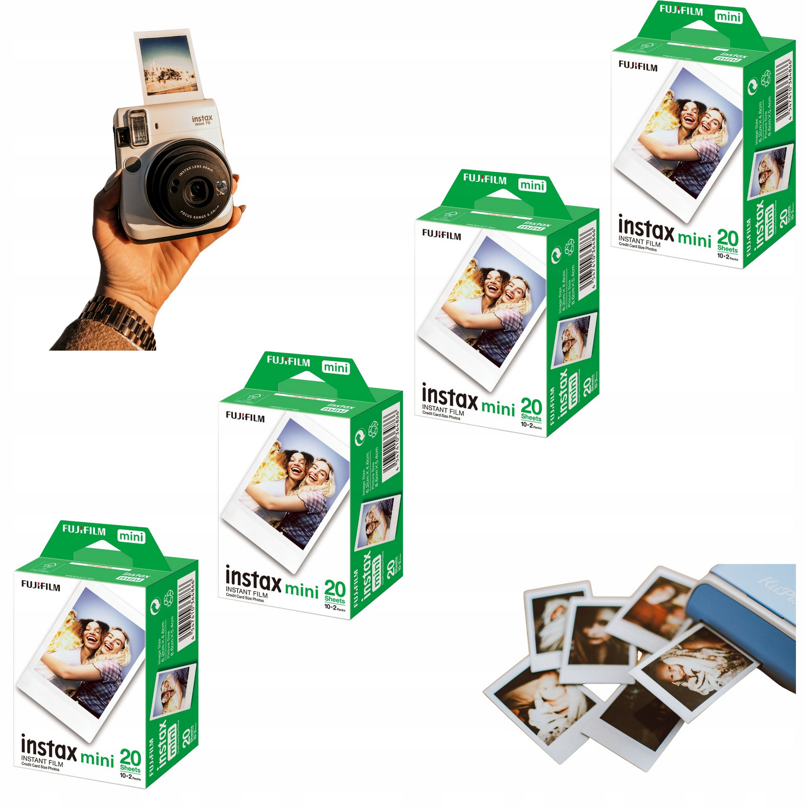 Sada náplní instax mini 9 11 12 pro fotoaparát 80 fotografií fujifilm dárek