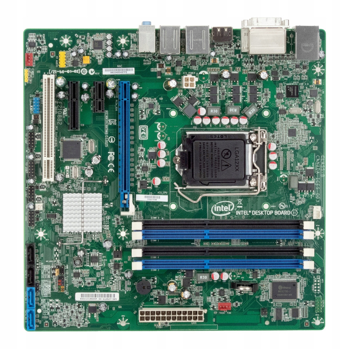 Intel DQ67SW Socket 1155 DDR3 PCIe Pci G12527-309 mATX
