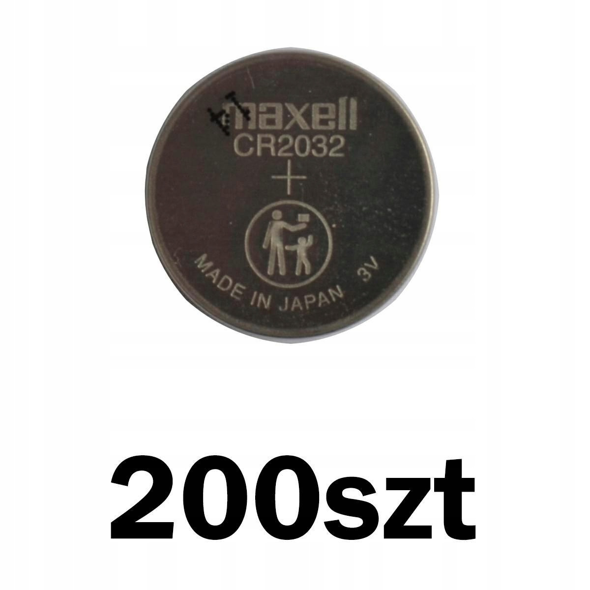 Baterie Maxell CR2032 3V Sada 200 Kusů Zásobník