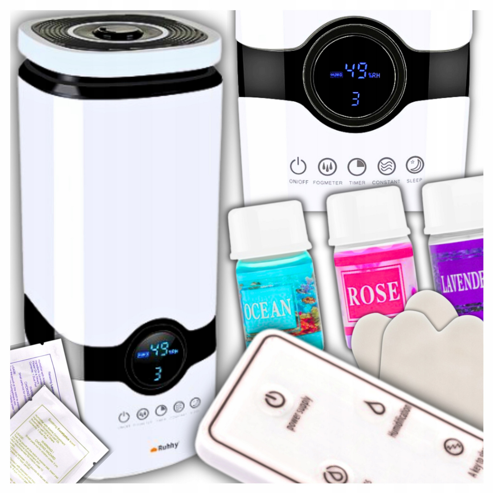 Zvlhčovač vzduchu Difuzér Aromaterapie Automatický ionizátor