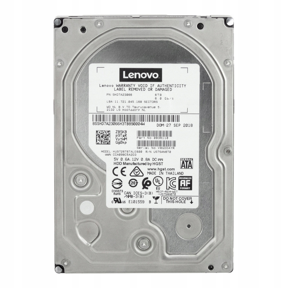 Lenovo SHD7A23066 6TB 7.2K 256MB Sata III 3.5'' HUS726T6TALE600