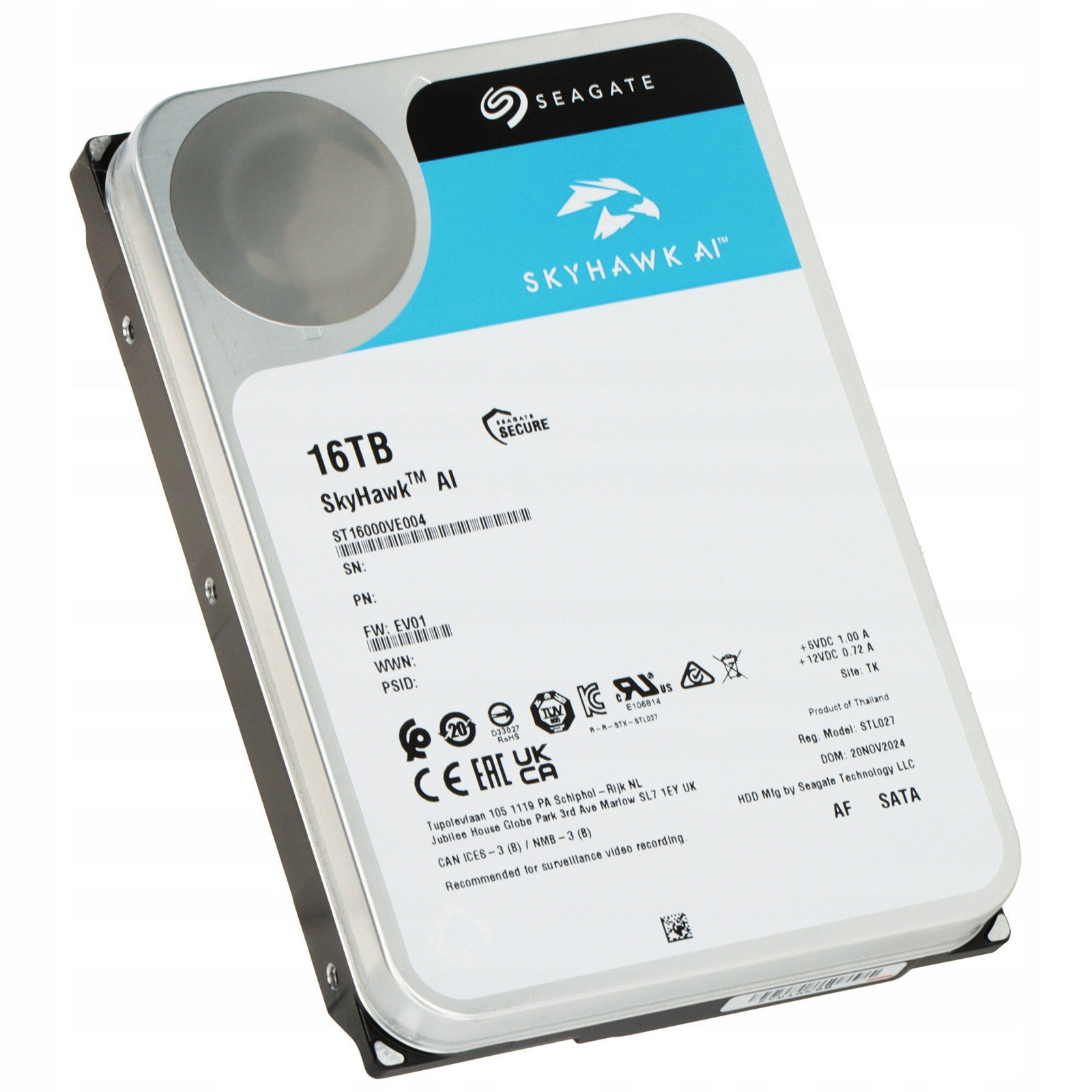 Disk Pro Rekordér HDD-ST16000VE004 16TB 24/7 SkyHawk Ai Seagate