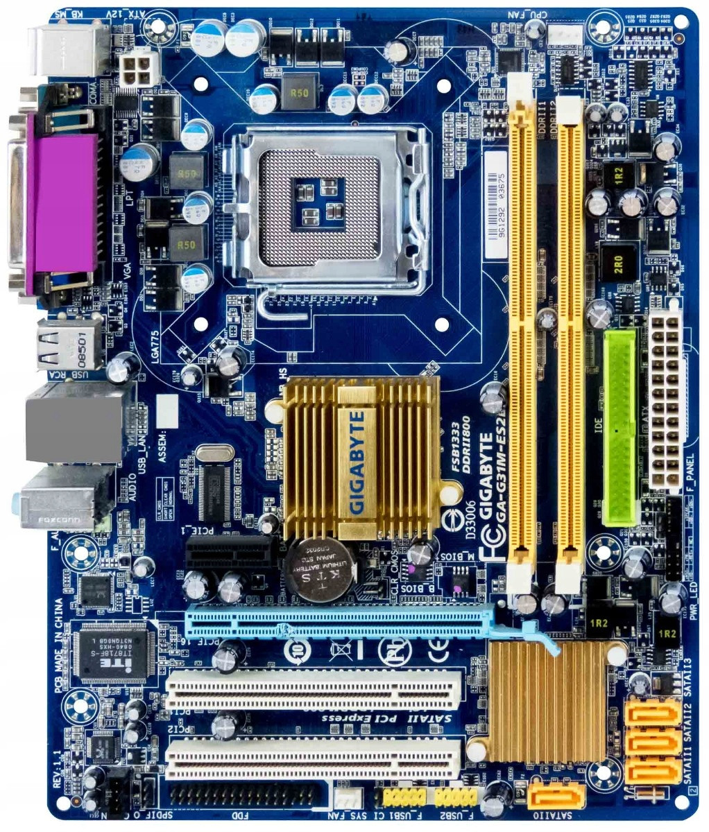 Gigabyte GA-G31M-ES2L Intel G31 LGA775 DDR2 microATX