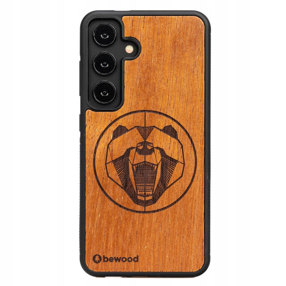 Dřevěné Pouzdro Bewood pro Samsung Galaxy S25 Medvěd Merbau