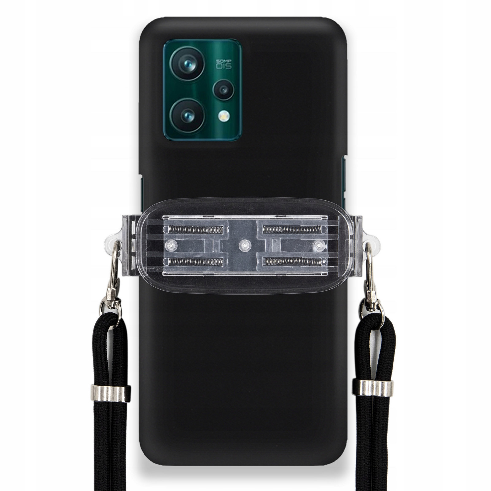 Pouzdro Pro Realme 9 Pro Plus Smooth Case Univerzální Držák Černá Šňůrka