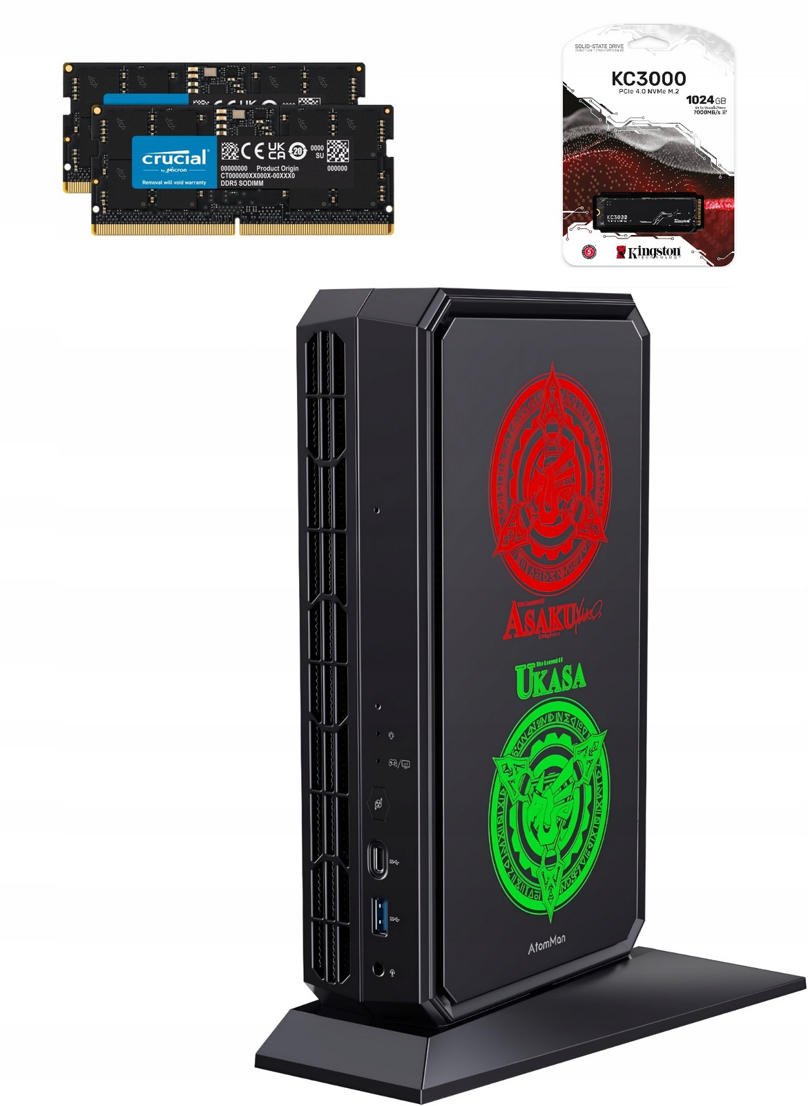 Mini počítač Pc Ryzen 9 7945HX, Rx 7600M Xt, 48GB DDR5, 1TB KC3000, Win11