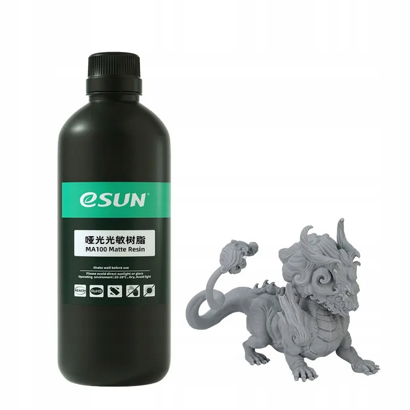 eSun pryskyřice MA100 Resin White Clay Matná šedá hlína Grey Clay 1000g