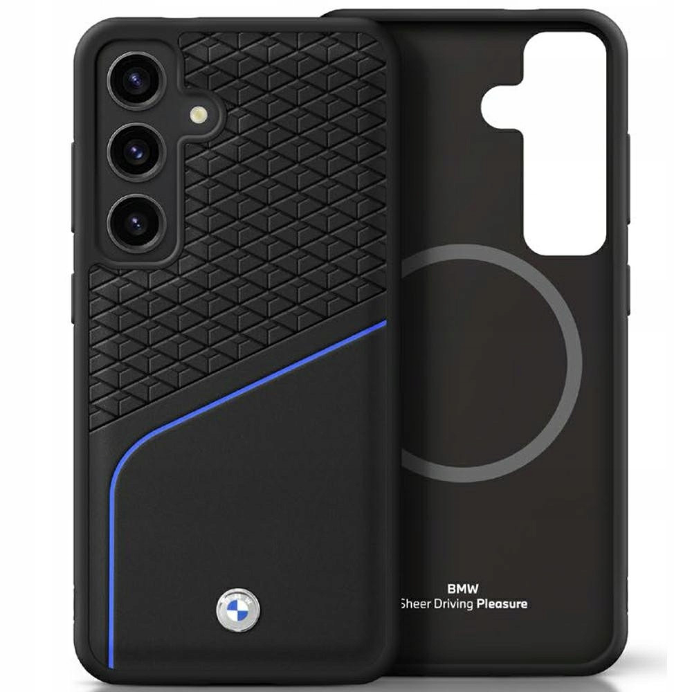 Bmw Leather Textured and Smooth MagSafe Pouzdro pro Samsung Galaxy S25 black