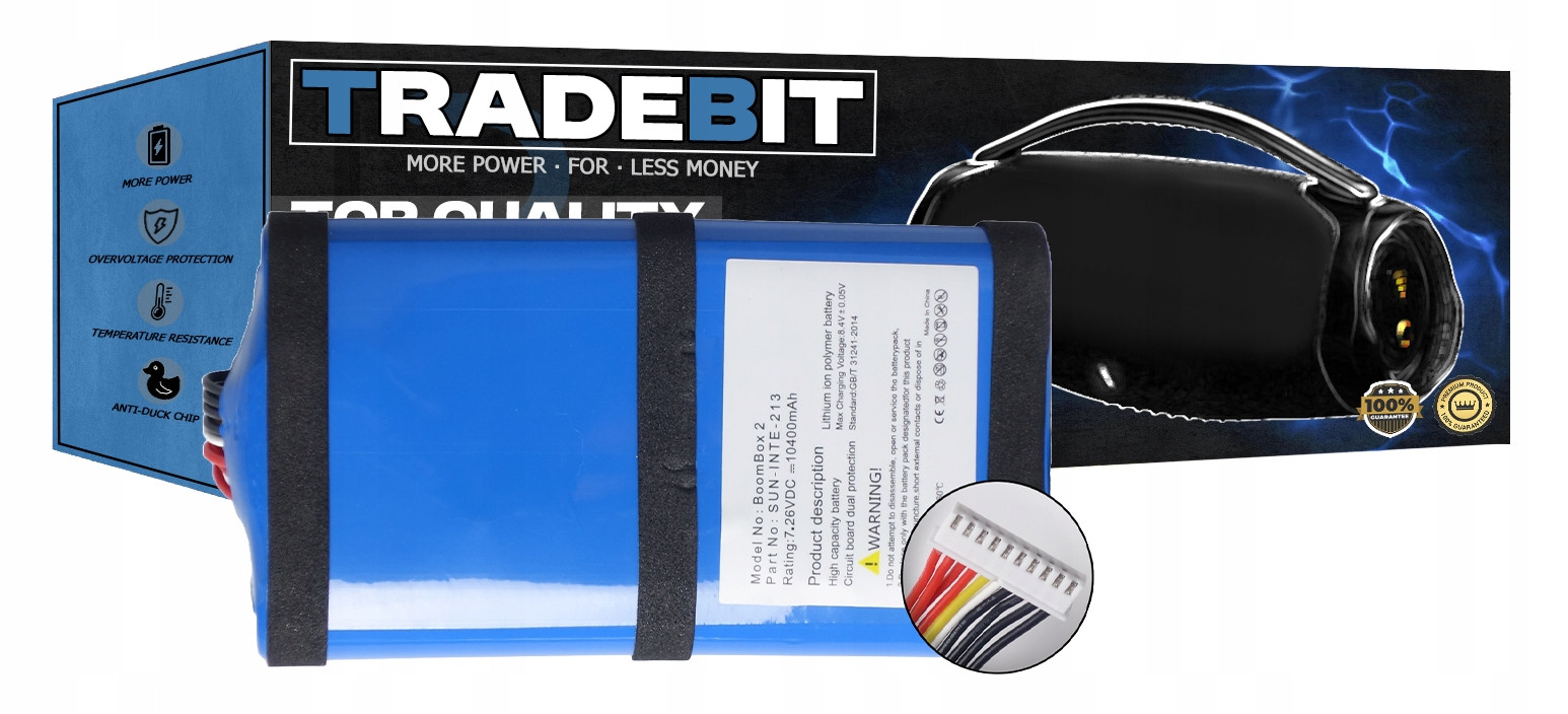 Baterie pro reproduktor Jbl Boombox 2 SUN-INTE-213 SUN-INTE-268 10000mAh 7,4V