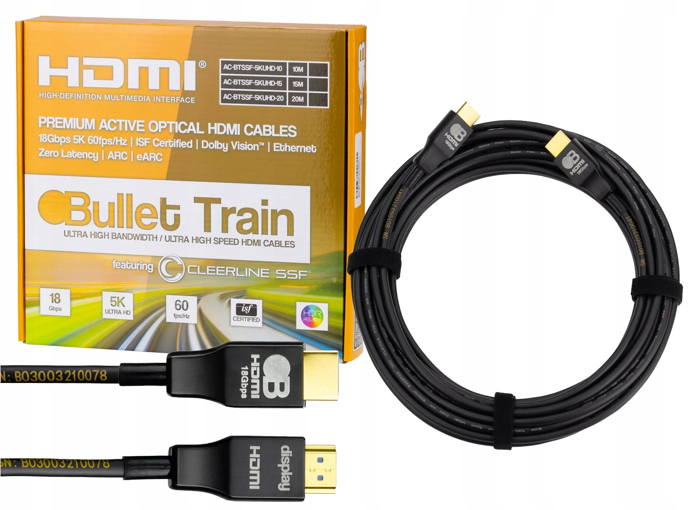 AVPro Edge Bullet Train 20m kabel Hdmi 2.0 4K 5K 18Gbps 60 fps/hz Aoc Arc Z