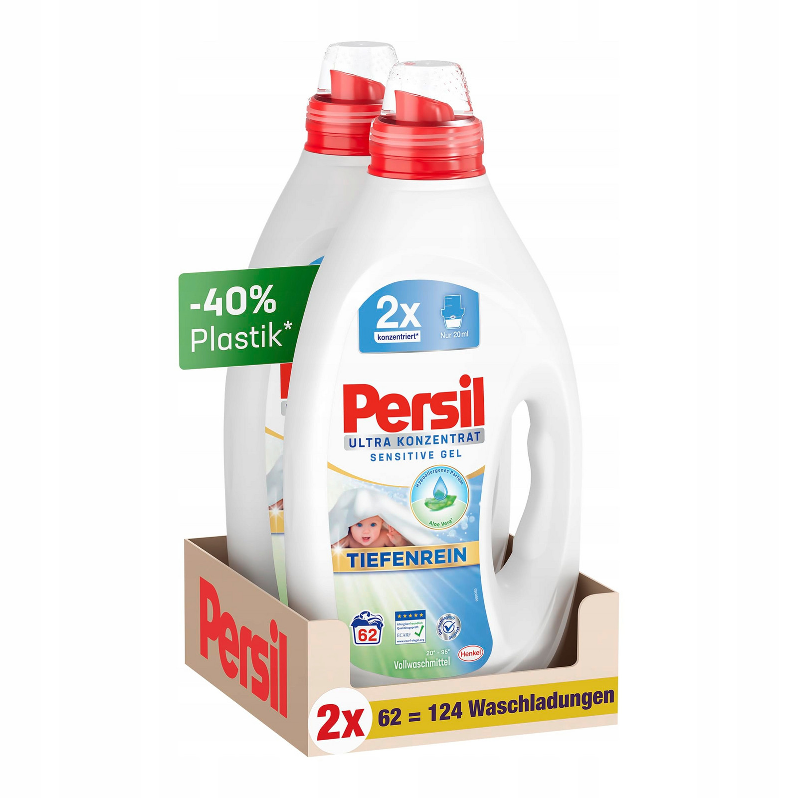 Sensitive Gel tekutý prací prostředek pro alergiky a kojence 2.48 L