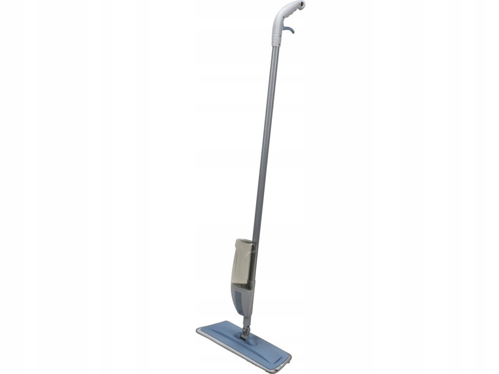Plochý mop s rozprašovačem, modrý