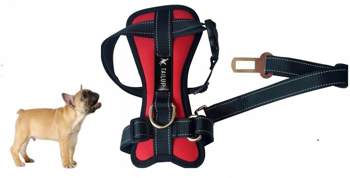 Postroj Pro Psa Tailup Červeno Černý Velikost: M