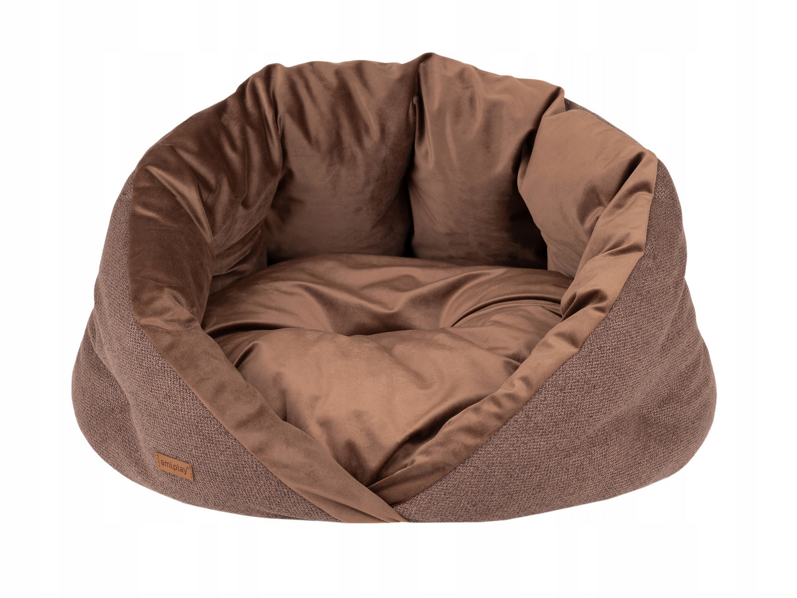 Amiplay pelíšek Kokon Siena S Hnědé