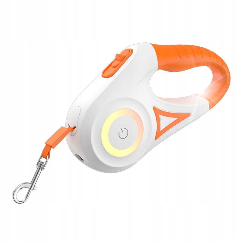 Vodítko Automatické Led Rojeco 5M Oranžově S Led Svítilnou Rgb Zámkem