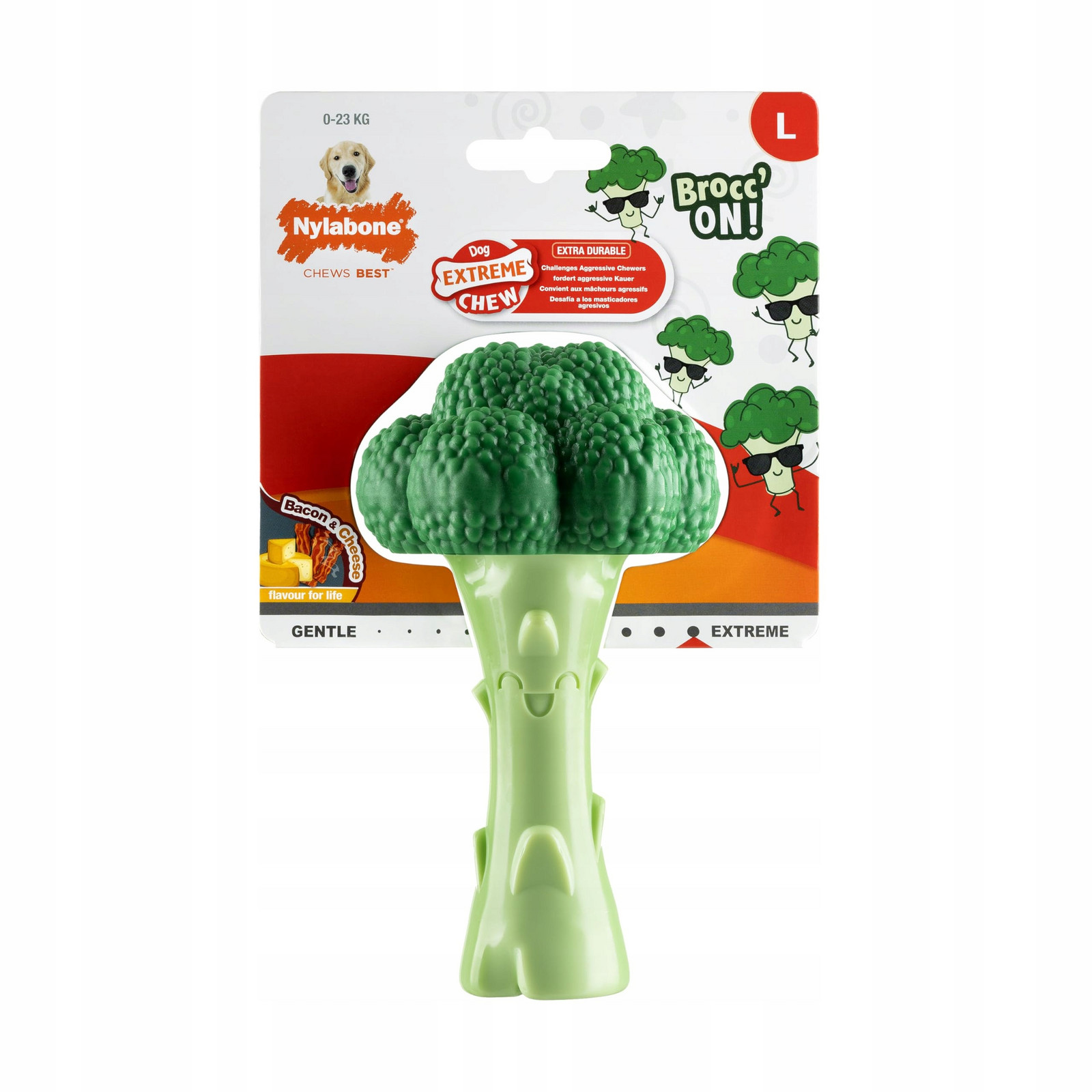 Nylabone Silná Hračka Pro psy Brokolice Slanina Sýr Do 23kg