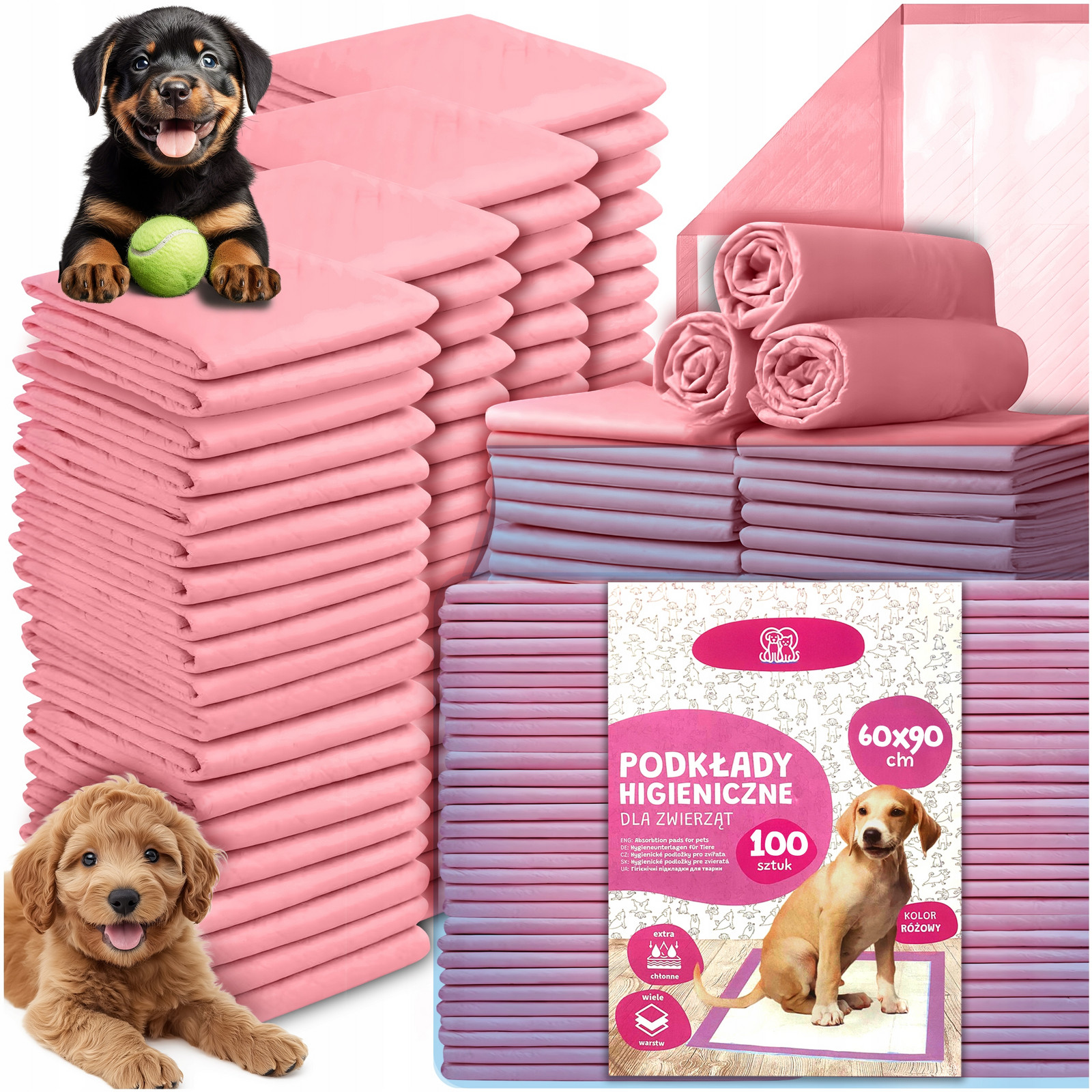 Podložky Pro Psa Hygienické Učení Savé 100 Kusů 60X90 CM