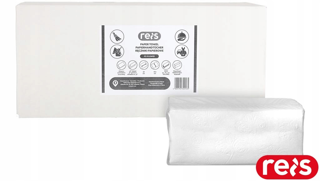 Papírový Ručník Zz Papír Bílý 10 op.