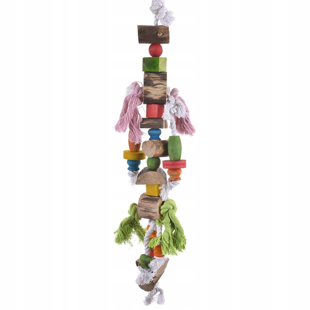 Dřevěné Cudo Přírodní Hračka pro velké a střední papoušky