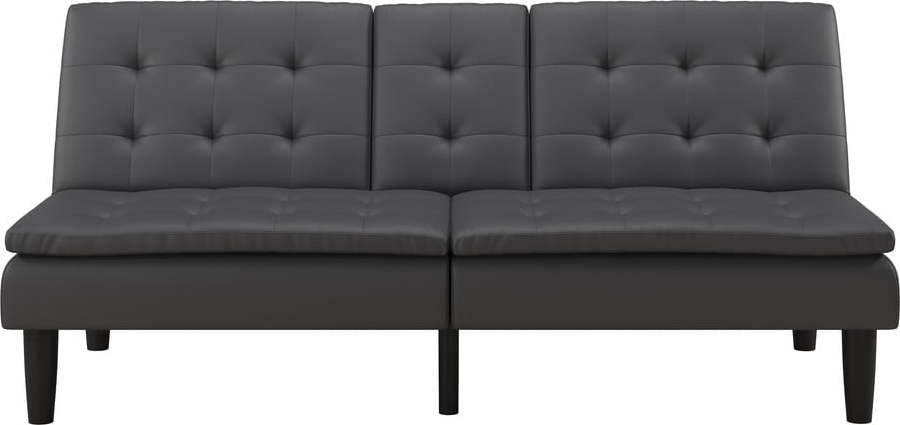 Šedá rozkládací pohovka z imitace kůže 191 cm Maine – Støraa