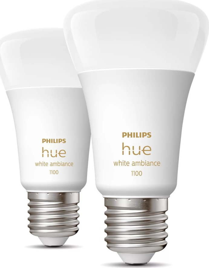 LED smart žárovky v sadě 2 ks E27, 11 W White ambiance – Philips Hue