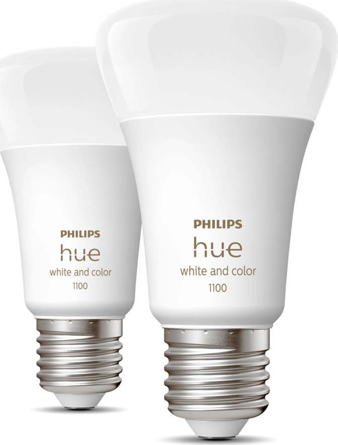 LED smart žárovky v sadě 2 ks E27, 11 W White and color ambiance – Philips Hue