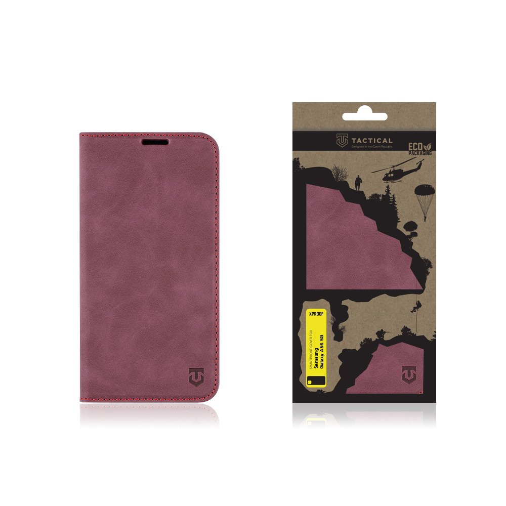 Flipové pouzdro Tactical Xproof pro Samsung Galaxy A56 5G, červená