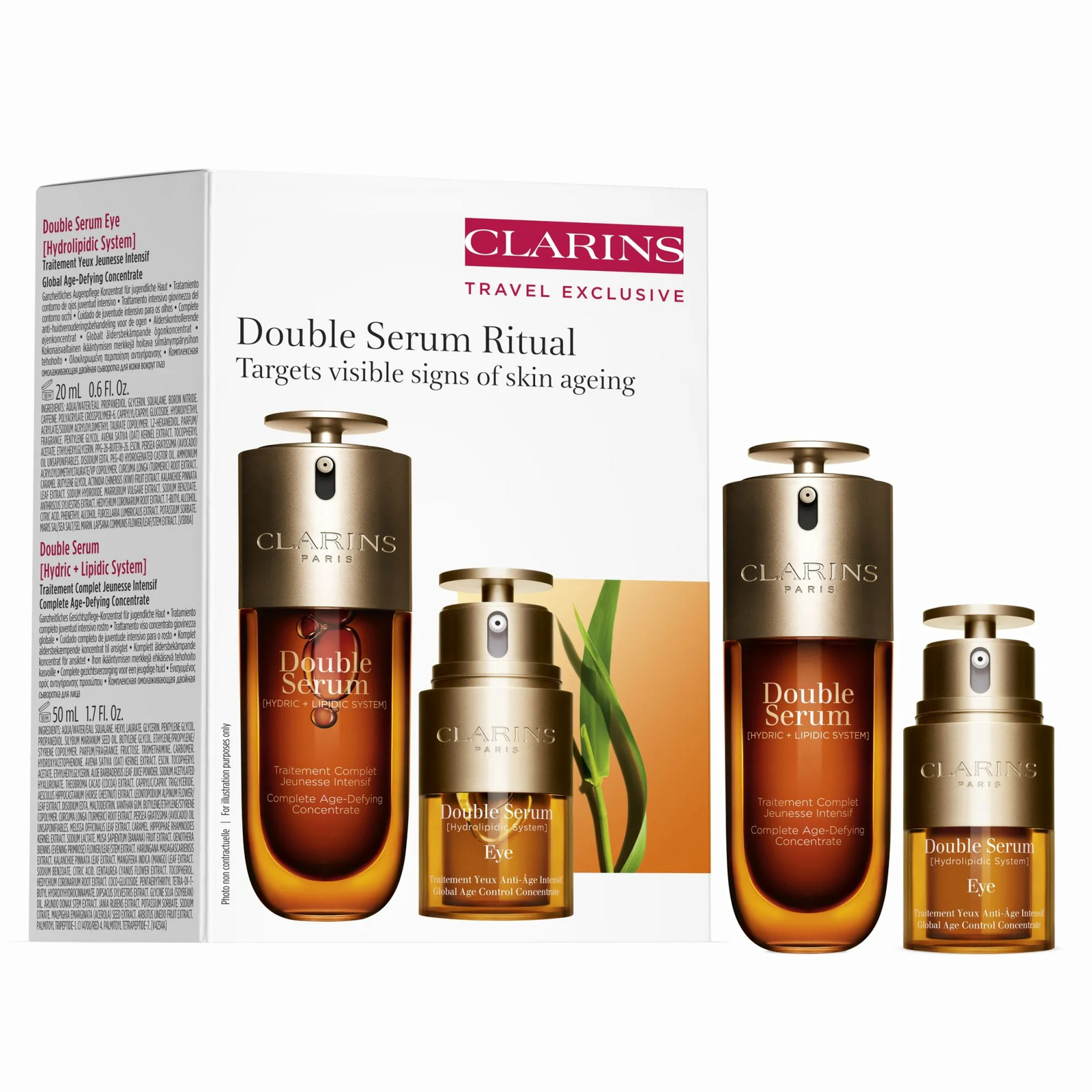 Clarins Dárková sada pleťové péče Double Serum Ritual