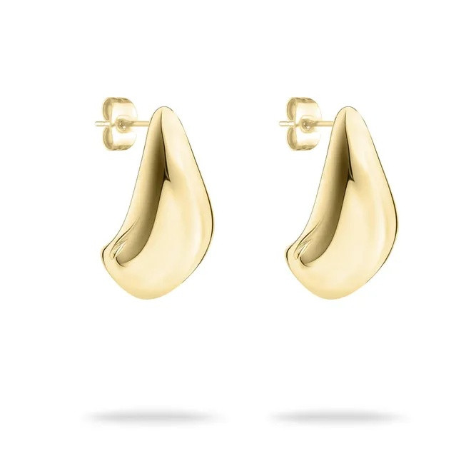 Tamaris Elegantní pozlacené ocelové náušnice Organic Shapes TJ-0601-E-22