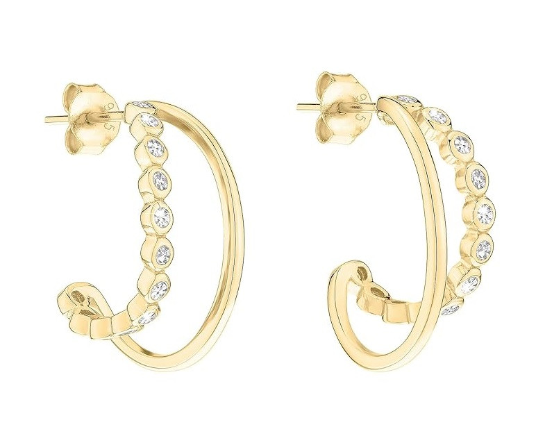 Tamaris Pozlacené náušnice se zirkony Tiny Glimmer TJ-0610-E-21