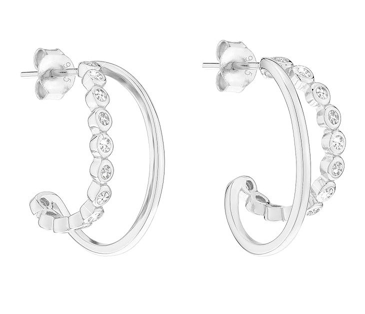 Tamaris Stříbrné náušnice se zirkony Tiny Glimmer TJ-0609-E-21