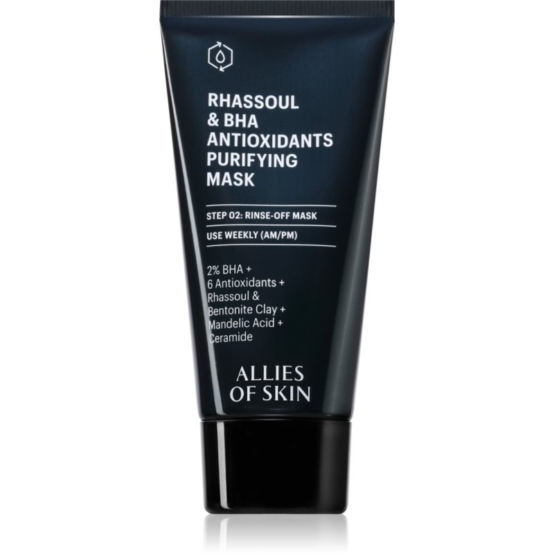 Allies of Skin Rhassoul & BHA Antioxidants hloubkově čisticí maska 50 ml