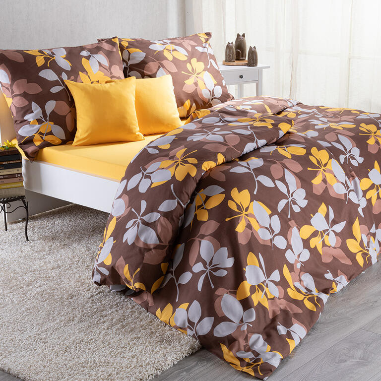 Ložní rodinná souprava z mikrovlákna STELLA s prostěradly a povlaky na polštářky sada 4 dílů na jednolůžko