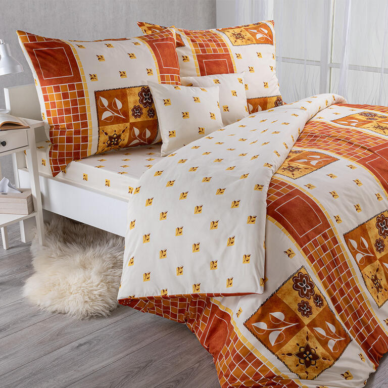 Ložní rodinná souprava z mikrovlákna PATCHWORK s prostěradly a povlaky na polštářky sada 4 dílů na jednolůžko