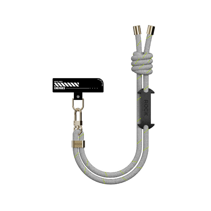 Univerzální šňůrka na telefon Rock Short Wrist šedá