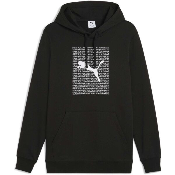 Puma ESSENTIALS LOGO LAB HOODIE Pánská sportovní mikina, černá, velikost