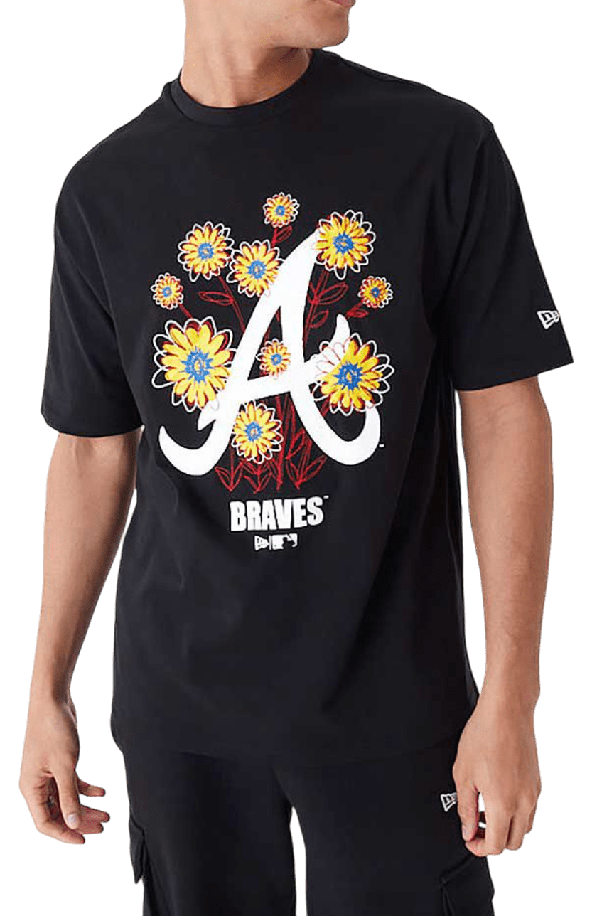 Triko New Era New Era Atlanta Braves MLB Floral Logo Oversized T-Shirt
