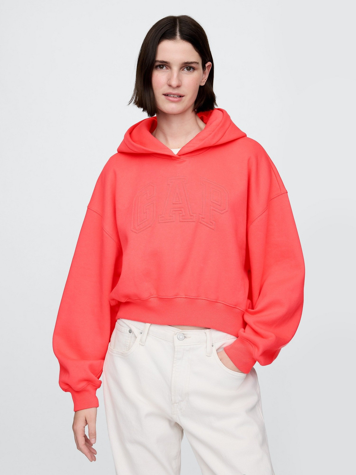 GAP Oversize crop mikina - Dámské
